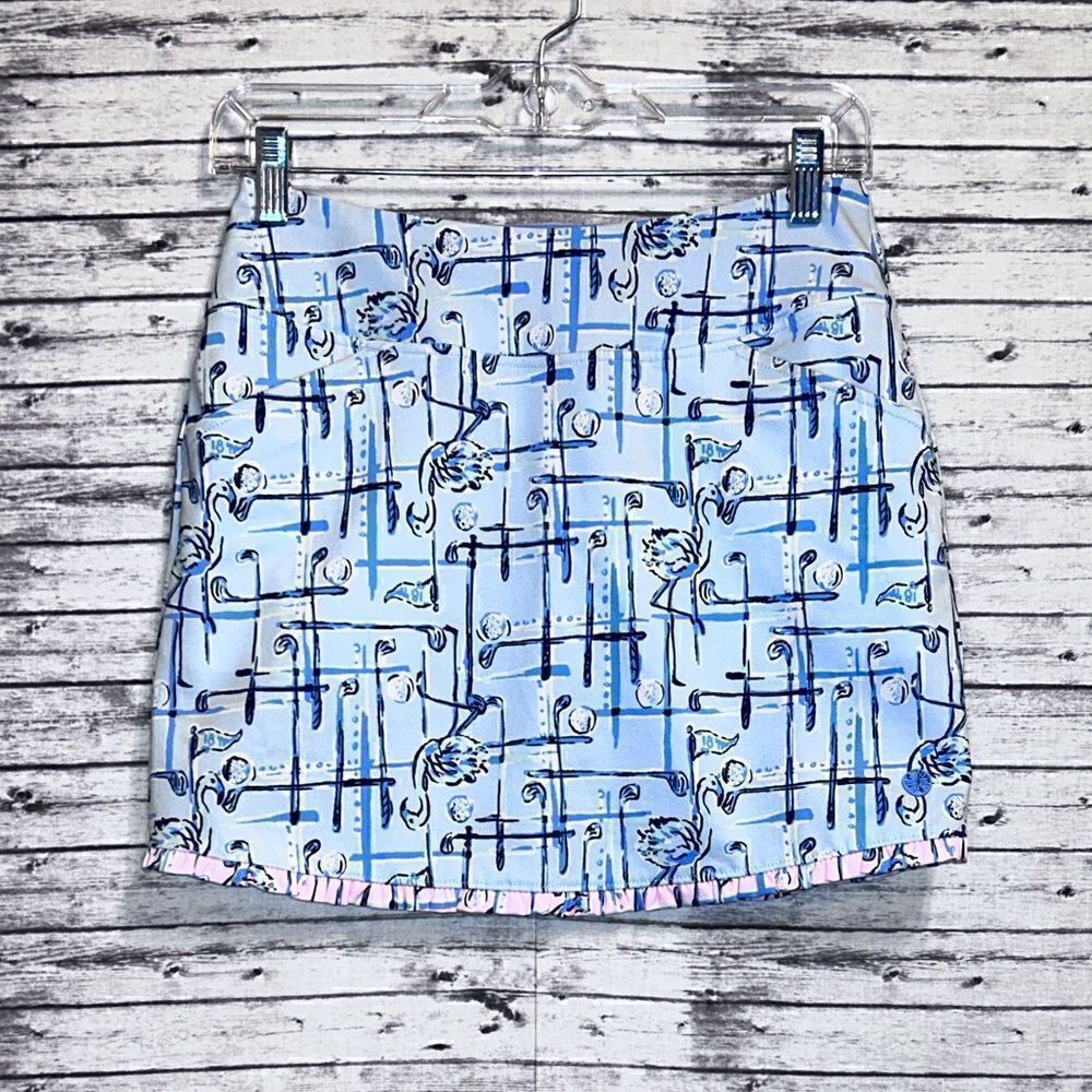 Lilly Pulitzer UPF 50+ Fairway Performance Skort Talk Birdie To Me